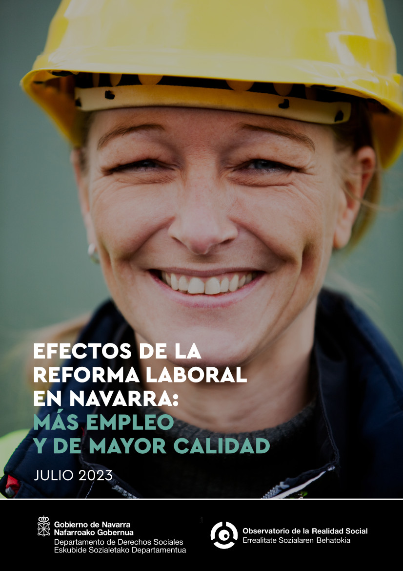 Portada de la investigación sobre los efectos de la reforma laboral en Navarra: más empleo y de mayor calidad