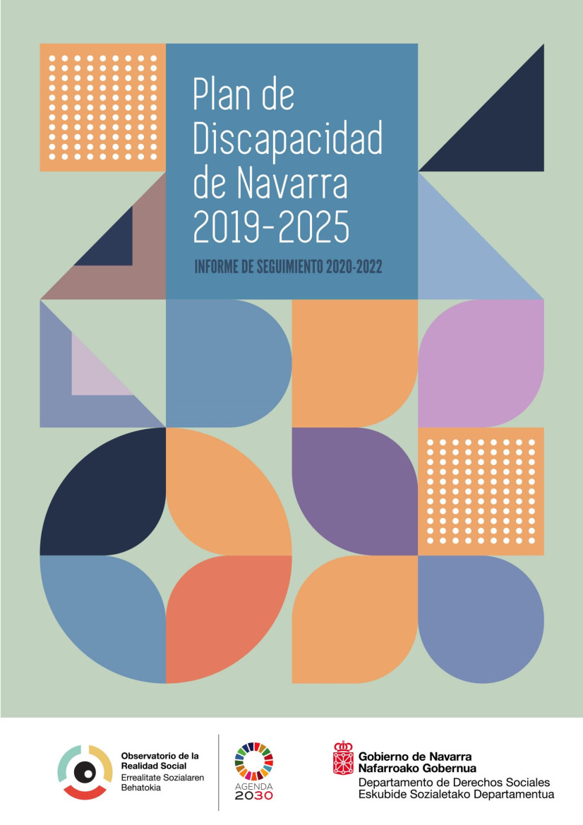 Portada del informe de seguimiento 2020-2022 sobre el Plan de Discapacidad de Navarra 2019-2025