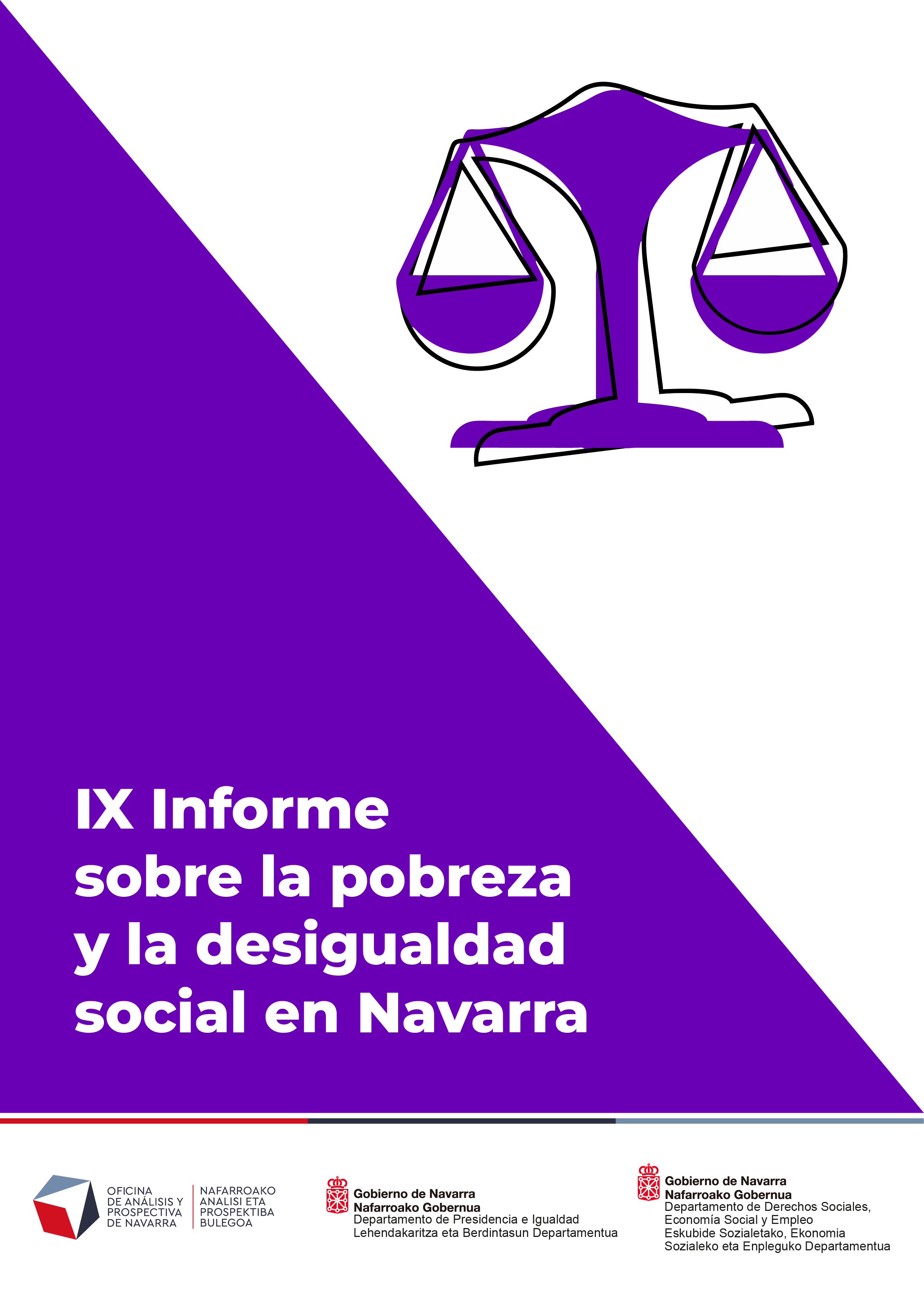 Portada del estudio sobre pobreza y desigualdad de Navarra